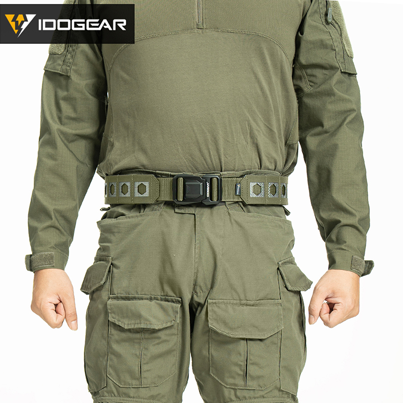 IDOGEAR 2" Tactical Tegris Belt with 1.5" Metal Replaceable Buckle Lightweight MOLLE 3441