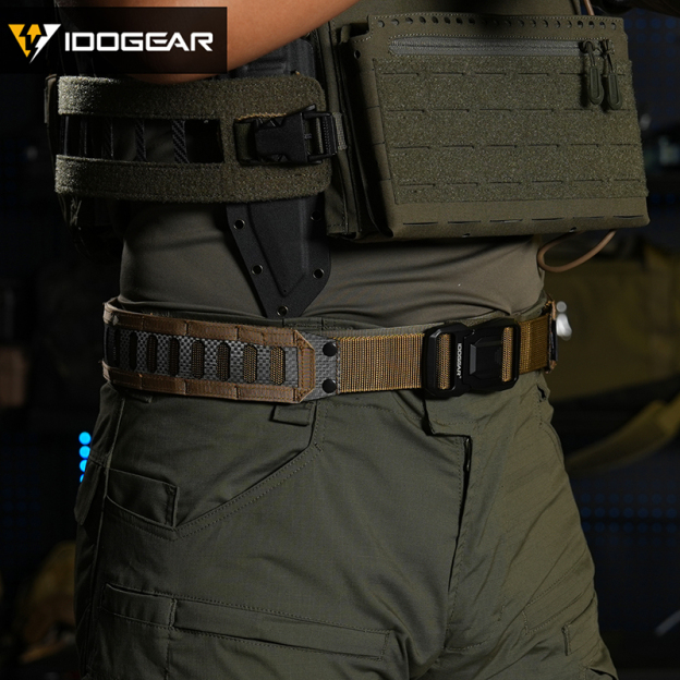 IDOGEAR Tactical Tegris 2" Belt with 1.5" Buckle Adjustable 1000D Nylon Hard Lightweight MOLLE 3442