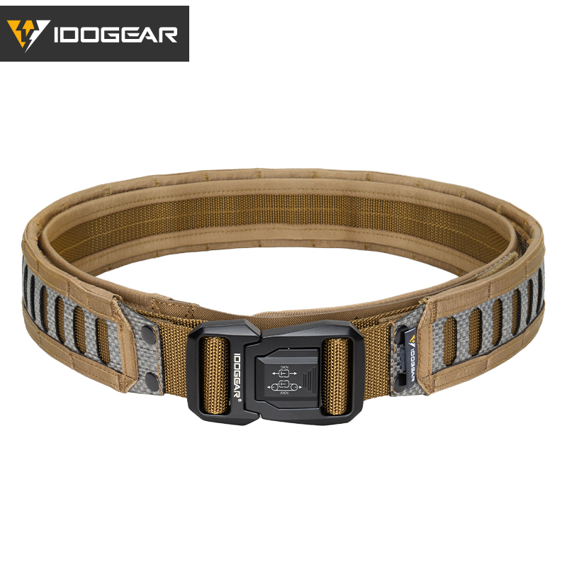 IDOGEAR Tactical Tegris 2" Belt with 1.5" Buckle Adjustable 1000D Nylon Hard Lightweight MOLLE 3442