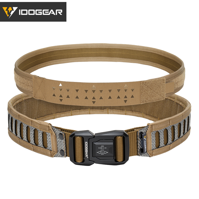 IDOGEAR Tactical Tegris 2" Belt with 1.5" Buckle Adjustable 1000D Nylon Hard Lightweight MOLLE 3442