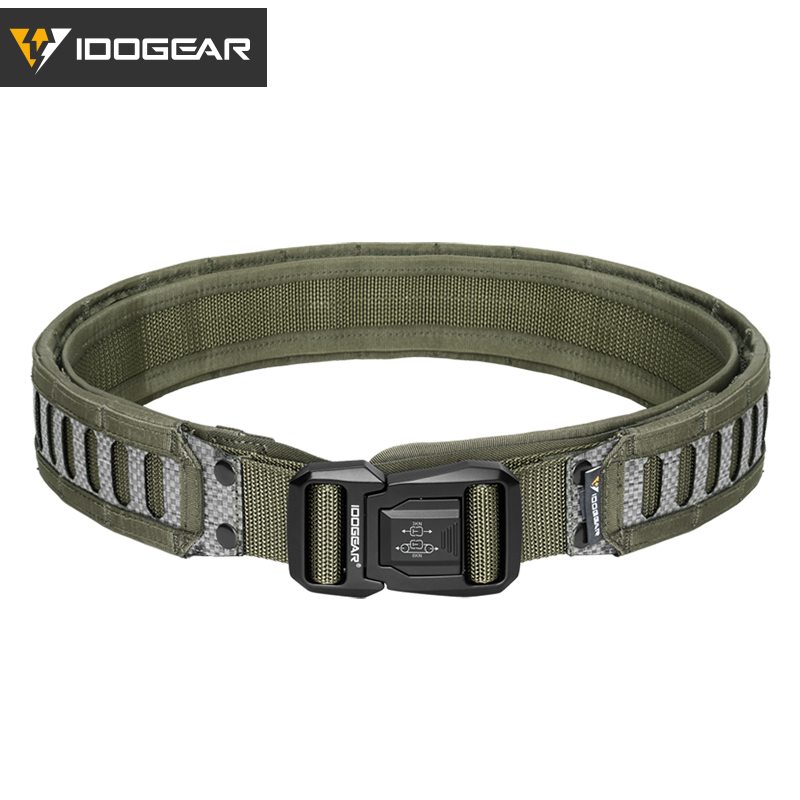 IDOGEAR Tactical Tegris 2" Belt with 1.5" Buckle Adjustable 1000D Nylon Hard Lightweight MOLLE 3442