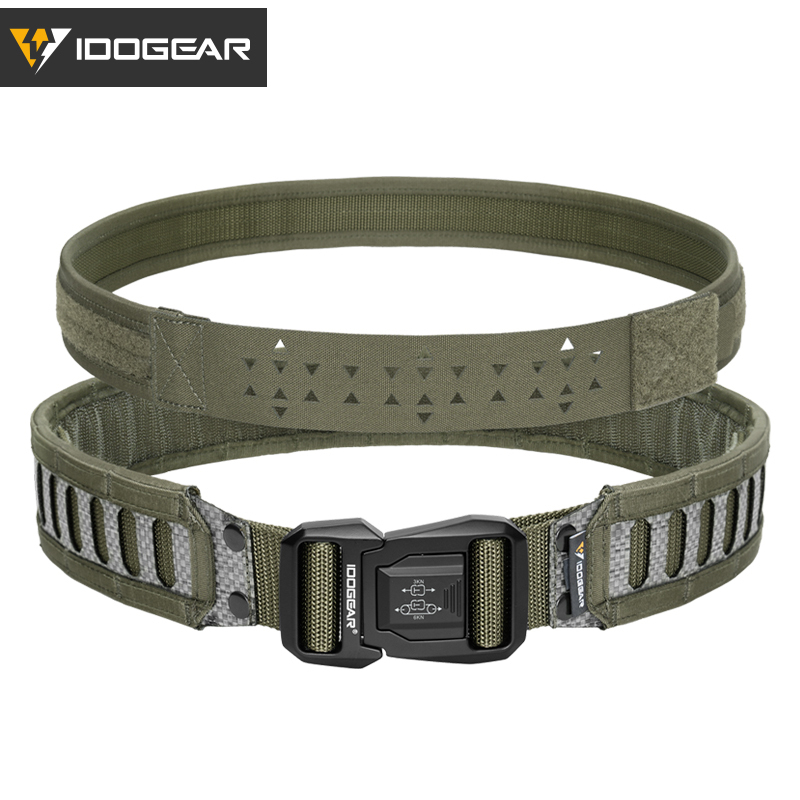 IDOGEAR Tactical Tegris 2" Belt with 1.5" Buckle Adjustable 1000D Nylon Hard Lightweight MOLLE 3442