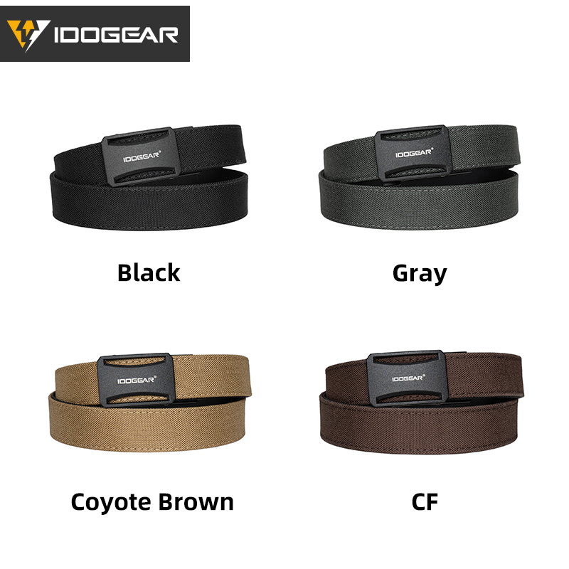 IDOGEAR Men's 1.25" Ratchet Nylon Belts with Metal Buckle Quick Release Sport Belts CCW Belts 3443