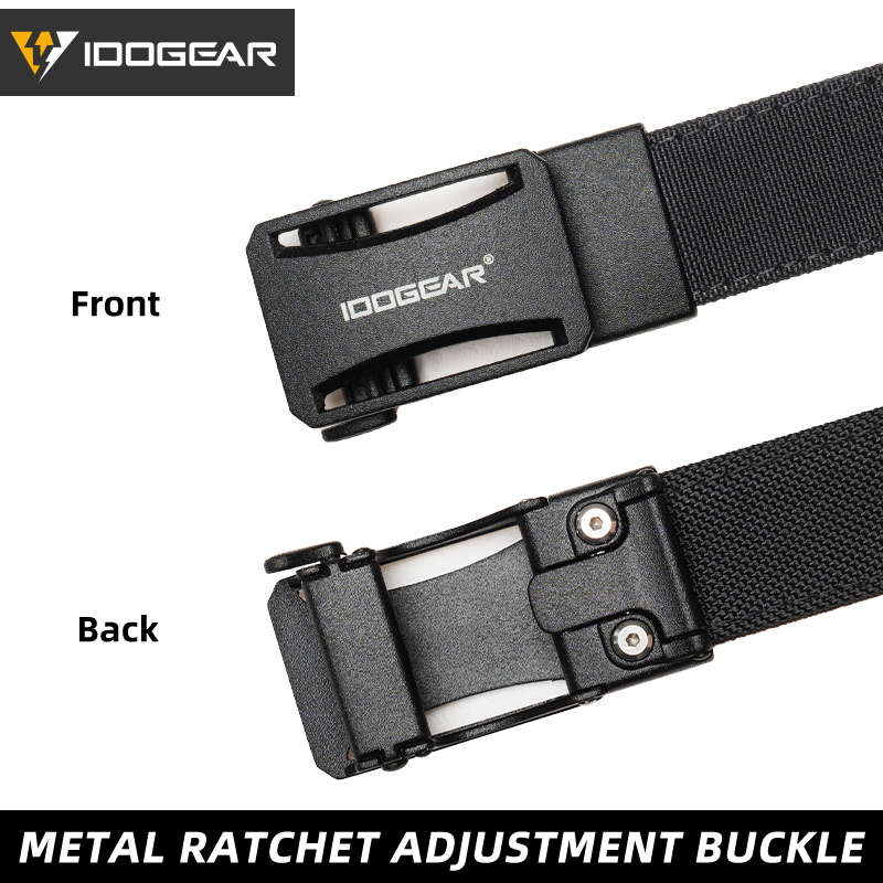 IDOGEAR Men's 1.25" Ratchet Nylon Belts with Metal Buckle Quick Release Sport Belts CCW Belts 3443