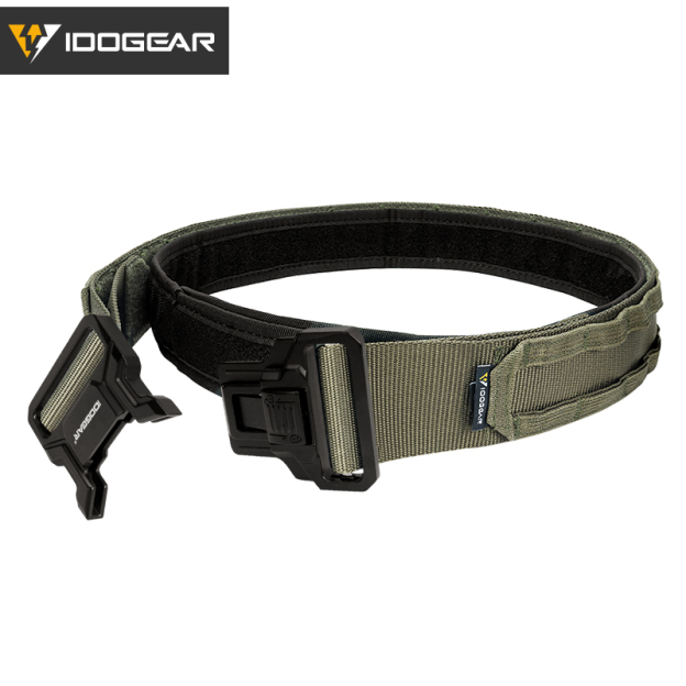 IDOGEAR Tactical 2" Belt with Metal Buckle MOLLE Webbing for Outdoor Training Hiking 3444 
