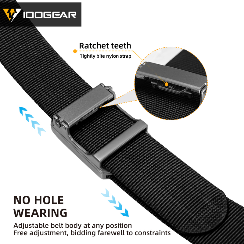 IDOGEAR Tactical 1.5" Nylon Belt with Magnetic Buckle Hard Steel Structure Quick Release 3446 