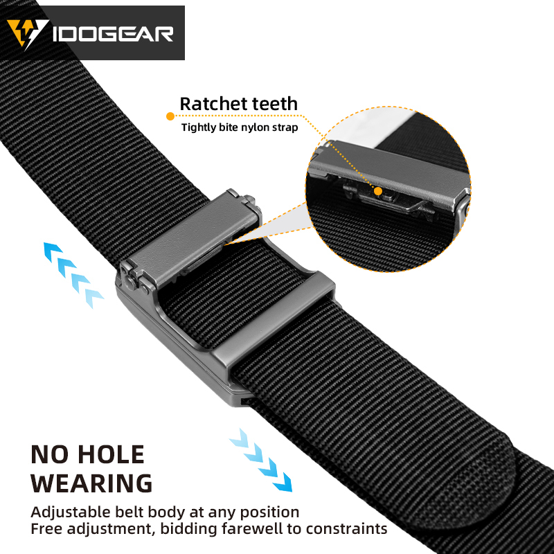 IDOGEAR Tactical 1.5" Nylon Belt with Magnetic Buckle Hard Steel Structure Quick Release 3446 