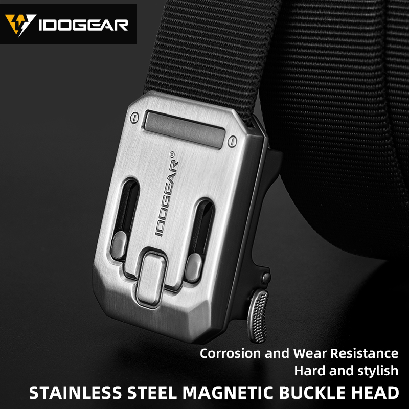 IDOGEAR Tactical 1.5" Nylon Belt with Magnetic Buckle Hard Steel Structure Quick Release 3446 