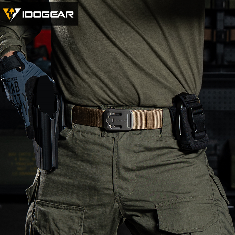 IDOGEAR Tactical 1.5" Nylon Belt with Magnetic Buckle Hard Steel Structure Quick Release 3446 