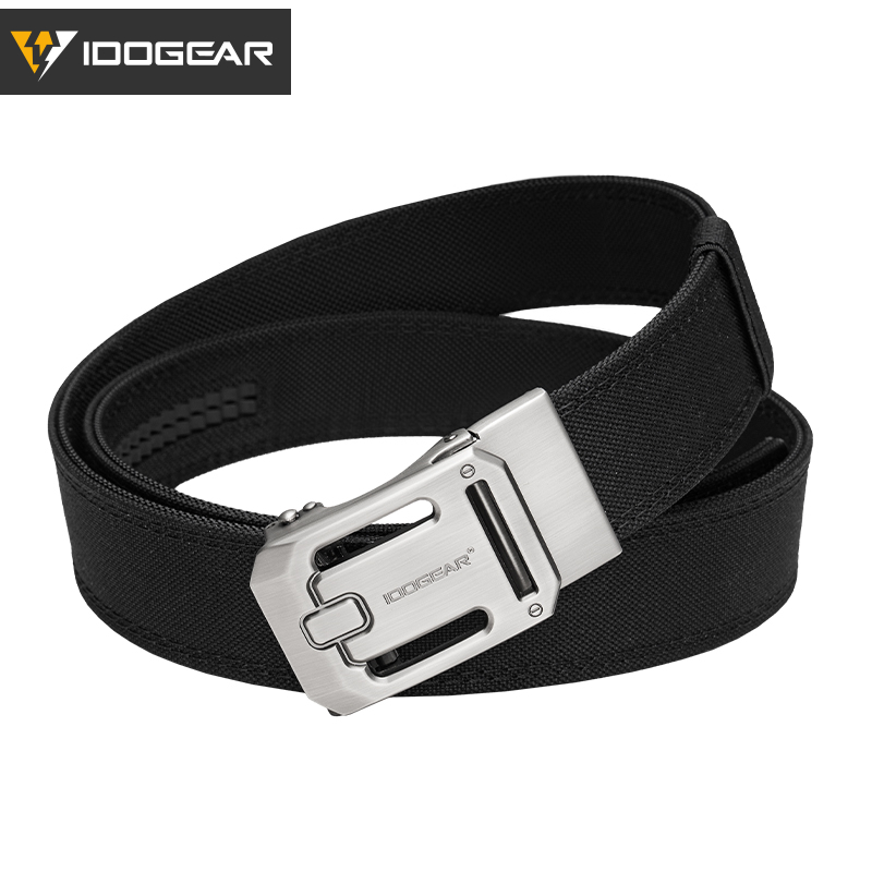 IDOGEAR Tactical 1.5" Ratchet Nylon Belt with Adjustable Metal Buckle Reinforce Sport Belt 3447