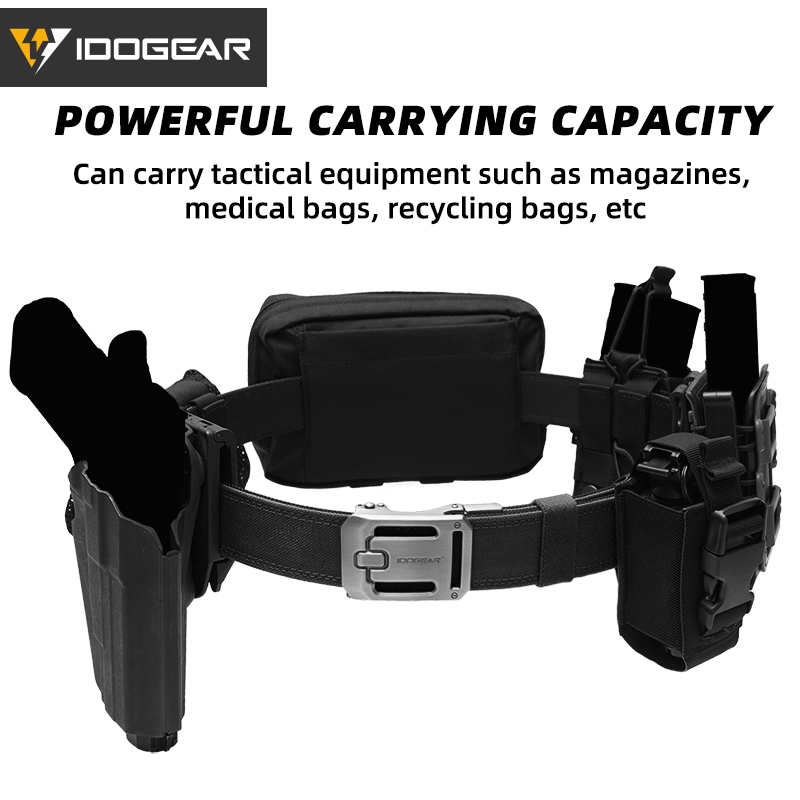 IDOGEAR Tactical 1.5" Ratchet Nylon Belt with Adjustable Metal Buckle Reinforce Sport Belt 3447