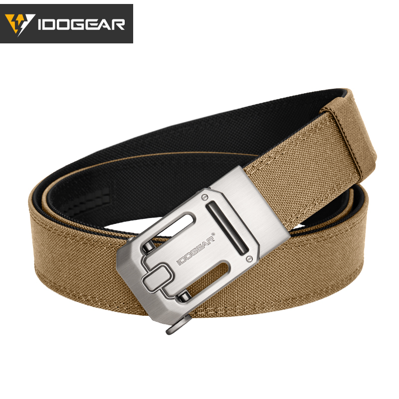IDOGEAR Tactical 1.5" Ratchet Nylon Belt with Adjustable Metal Buckle Reinforce Sport Belt 3447