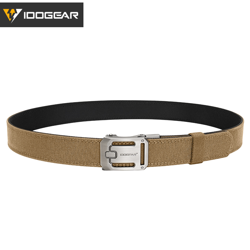IDOGEAR Tactical 1.5" Ratchet Nylon Belt with Adjustable Metal Buckle Reinforce Sport Belt 3447