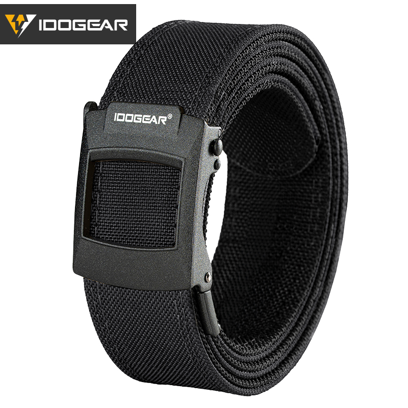 IDOGEAR Men’s 1.5" Nylon Web Strap Ratchet CCW Belts Quick-Release Buckle No-hole Micro-Adjustable Waist Work Belts Gift for Friends Lover or Father Casual Belt Cut-to-fit Design 3448