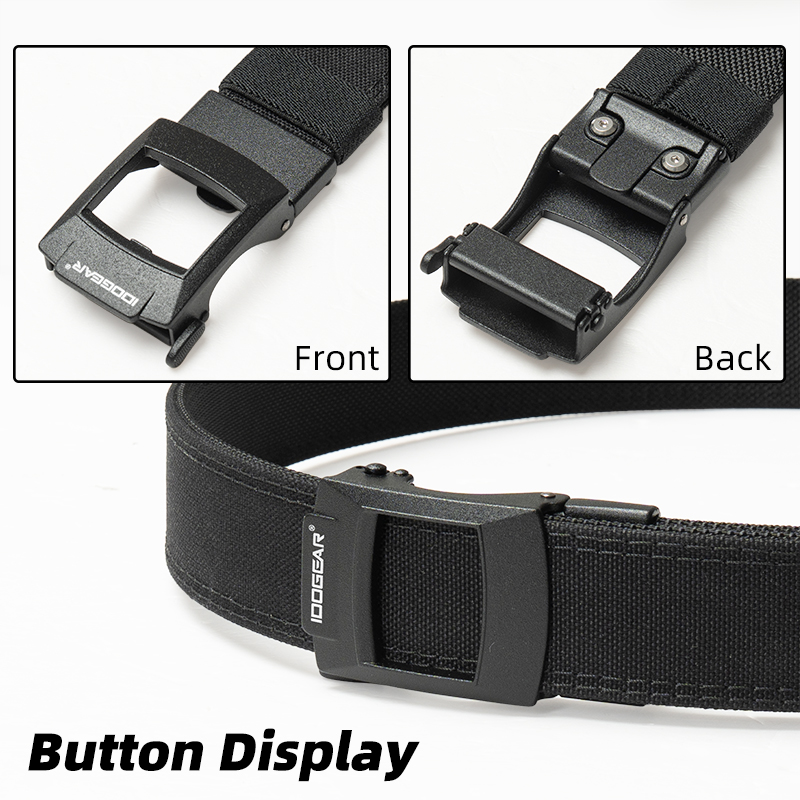 IDOGEAR Men’s 1.5" Nylon Web Strap Ratchet CCW Belts Quick-Release No-hole Micro-Adjustable Cut-to-fit  3448