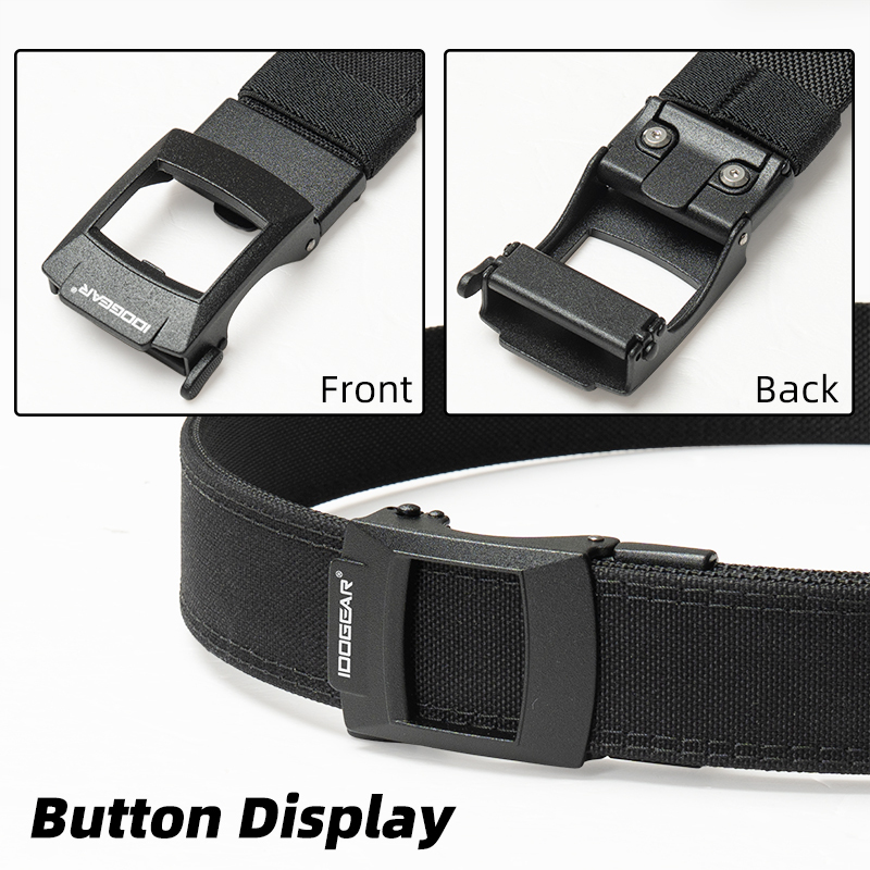 IDOGEAR Men’s 1.5" Nylon Web Strap Ratchet CCW Belts Quick-Release No-hole Micro-Adjustable Cut-to-fit  3448
