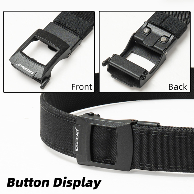 IDOGEAR Men’s 1.5" Nylon Web Strap Ratchet CCW Belts Quick-Release No-hole Micro-Adjustable Cut-to-fit  3448