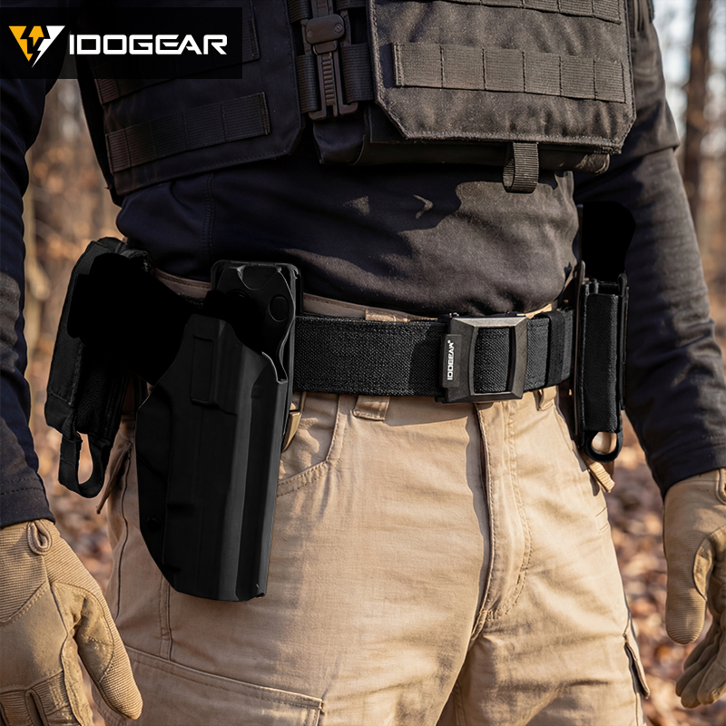 IDOGEAR Men’s 1.5" Nylon Web Strap Ratchet CCW Belts Quick-Release No-hole Micro-Adjustable Cut-to-fit  3448