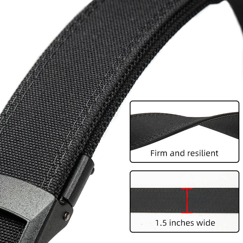 IDOGEAR Men’s 1.5" Nylon Web Strap Ratchet CCW Belts Quick-Release No-hole Micro-Adjustable Cut-to-fit  3448
