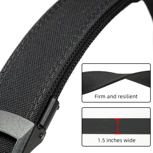IDOGEAR Men’s 1.5" Nylon Web Strap Ratchet CCW Belts Quick-Release No-hole Micro-Adjustable Cut-to-fit  3448