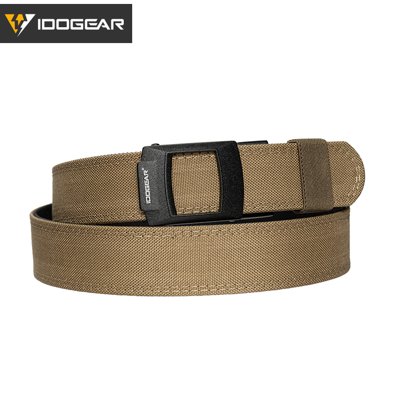 IDOGEAR Men’s 1.5" Nylon Web Strap Ratchet CCW Belts Quick-Release Buckle No-hole Micro-Adjustable Waist Work Belt Cut-to-fit Design 3448