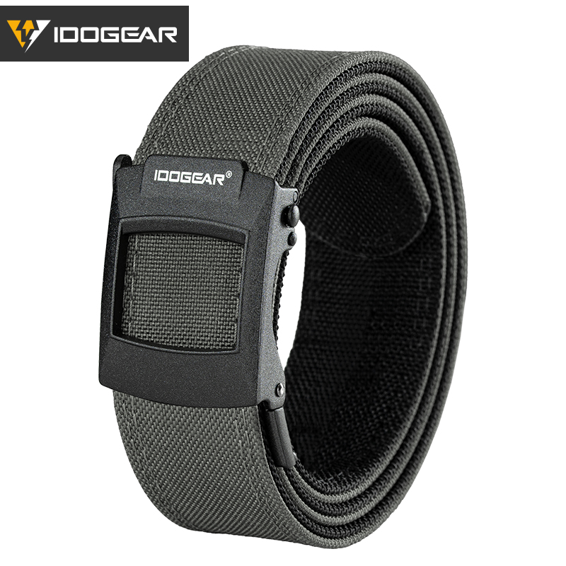 IDOGEAR Men’s 1.5" Nylon Web Strap Ratchet CCW Belts Quick-Release Buckle No-hole Micro-Adjustable Waist Work Belts Gift for Friends Lover or Father Casual Belt Cut-to-fit Design 3448