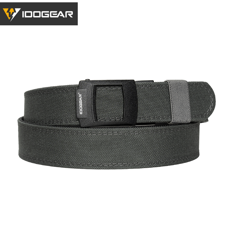 IDOGEAR Men’s 1.5" Nylon Web Strap Ratchet CCW Belts Quick-Release Buckle No-hole Micro-Adjustable Waist Work Belt Cut-to-fit Design 3448