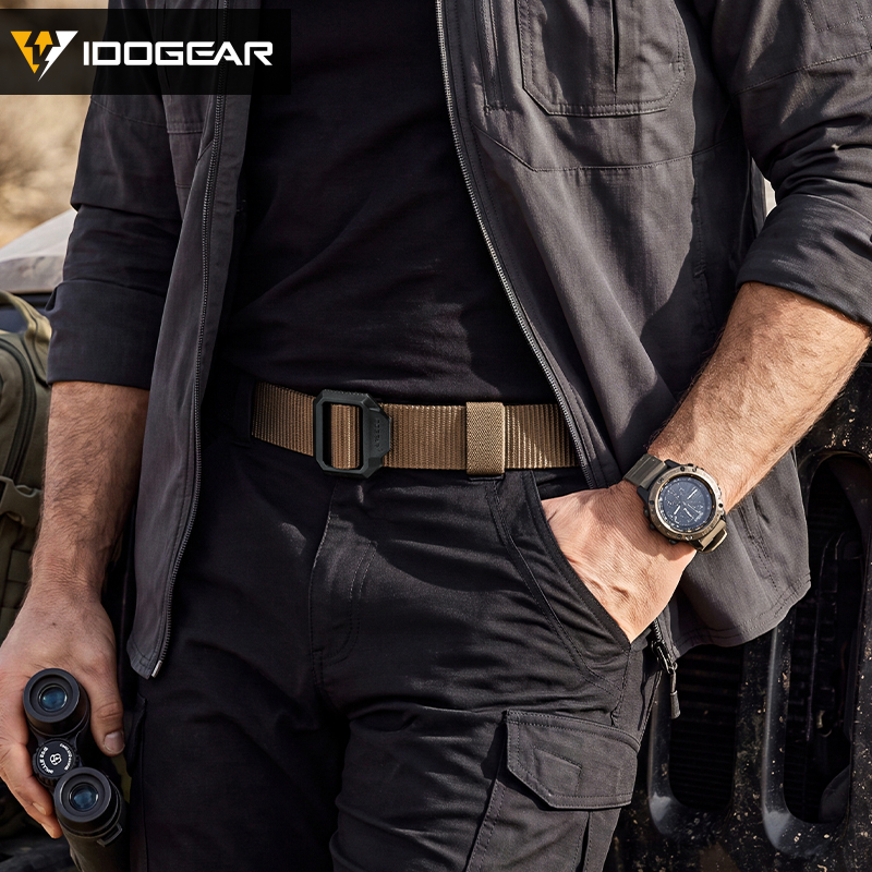 IDOGEAR 1.5" Metal-Free Nylon Tactical Belt POM Plastic Quick Adjust Buckle 3452