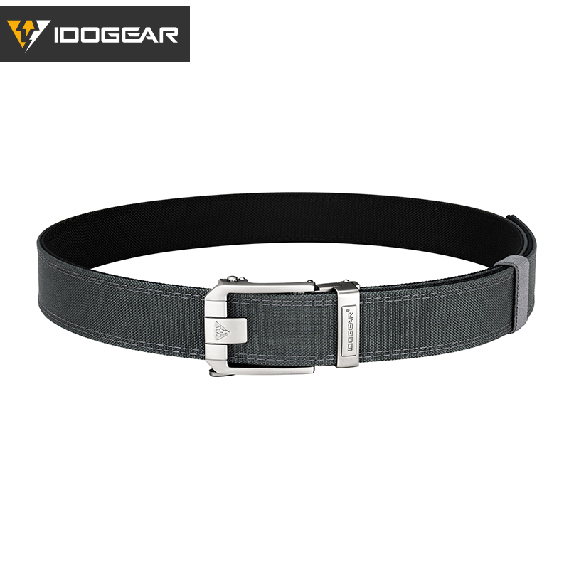 IDOGEAR 1.5" Ratchet Tactical Nylon Belt Heavy Duty Adjustable Cut-to-Size Strap with Quick Release Metal Buckle for Daily Outdoor Hiking 3453