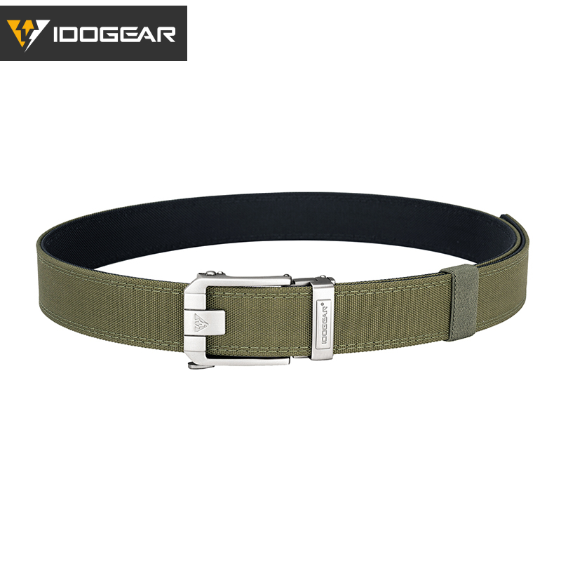 IDOGEAR 1.5" Ratchet Tactical Nylon Belt Heavy Duty Adjustable Cut-to-Size Strap with Quick Release Metal Buckle for Daily Outdoor Hiking 3453
