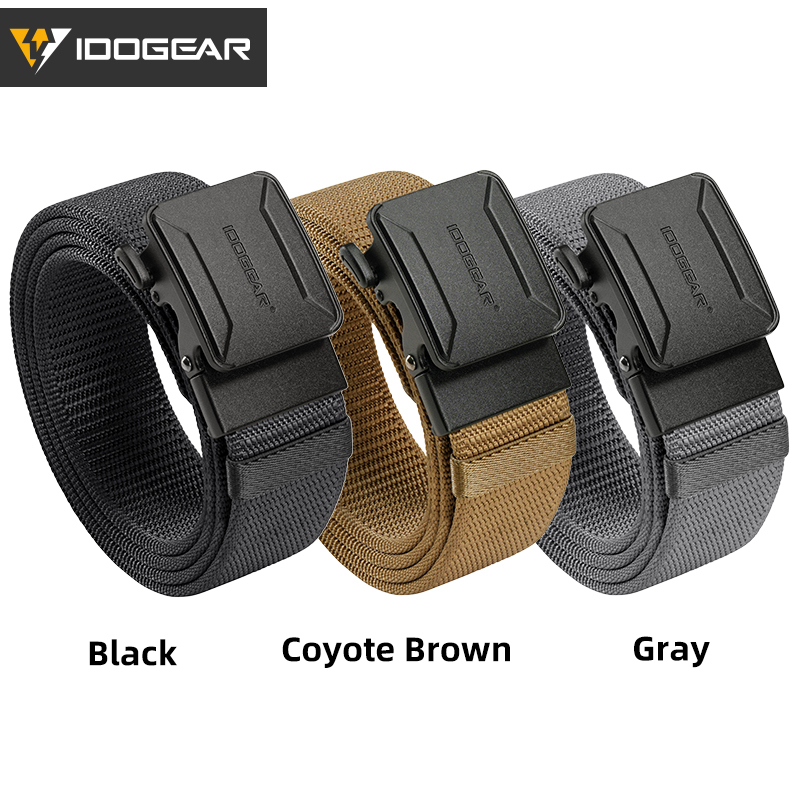 IDOGEAR Men's No-Hole Nylon Work Belt Quick Release Buckle Adjustable Utility Belt 3455