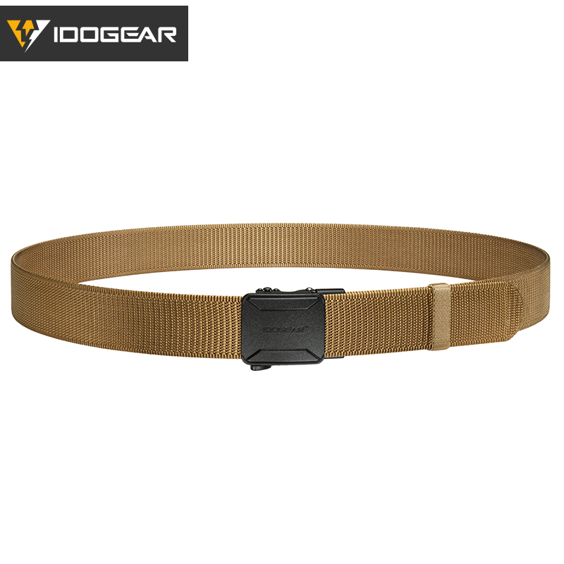 IDOGEAR Men's No-Hole Nylon Work Belt Quick Release Buckle Adjustable Utility Belt 3455