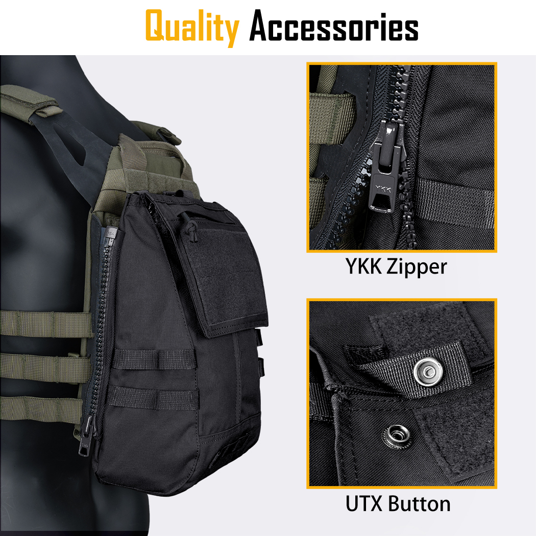 IDOGEAR Tactical Zip-on Panel Pouch Backpack Vest Accessory