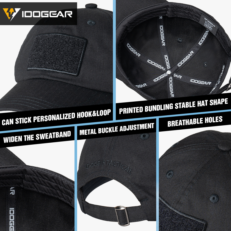IDOGEAR Tactical Baseball Cap Breathable Adjustable Buckle  Sunshade Running Workouts and Outdoor Activities Cap 3622