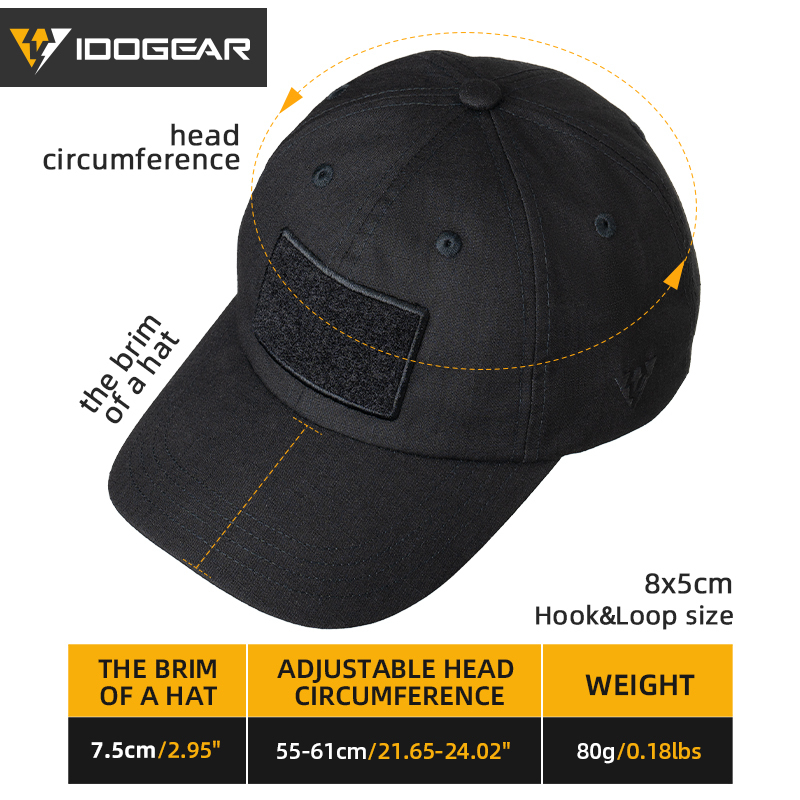 IDOGEAR Tactical Baseball Cap Breathable Adjustable Buckle  Sunshade Running Workouts and Outdoor Activities Cap 3622