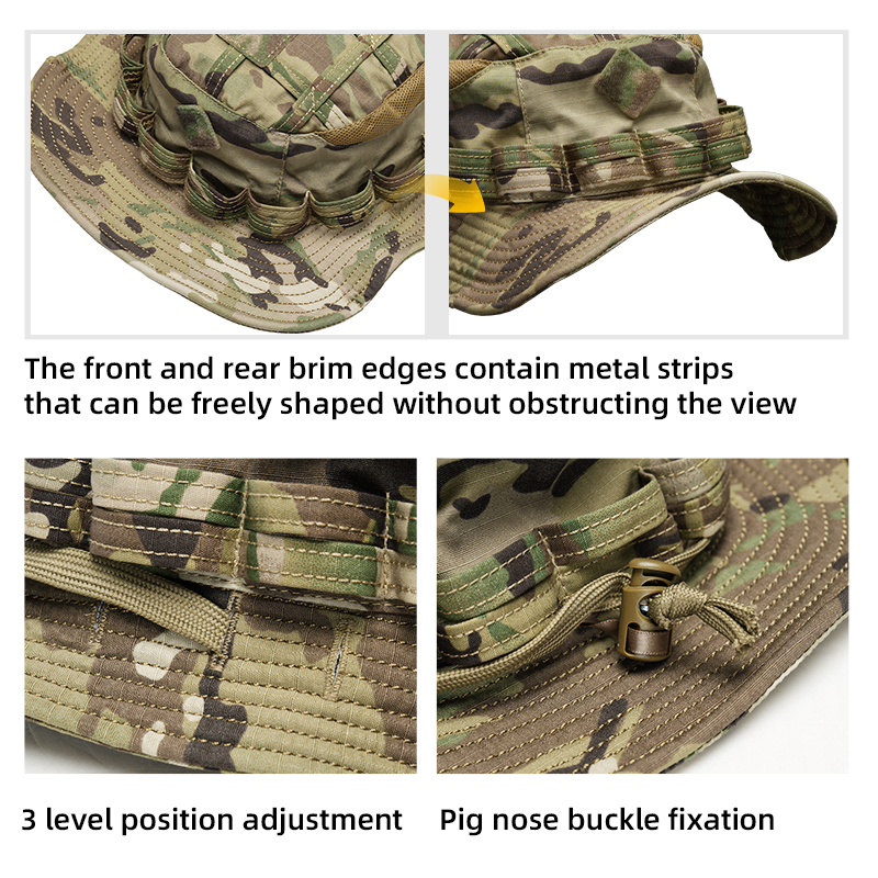 IDOGEAR Boonie Hat Adjustable Wide Brim Outdoor UFS Sun Hat  for Hiking Camping 3623