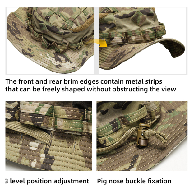 IDOGEAR Boonie Hat Adjustable Wide Brim Outdoor UFS Sun Hat  for Hiking Camping 3623