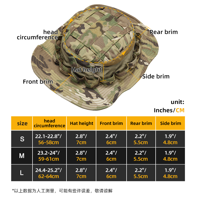 IDOGEAR Boonie Hat Adjustable Wide Brim Outdoor UFS Sun Hat  for Hiking Camping 3623