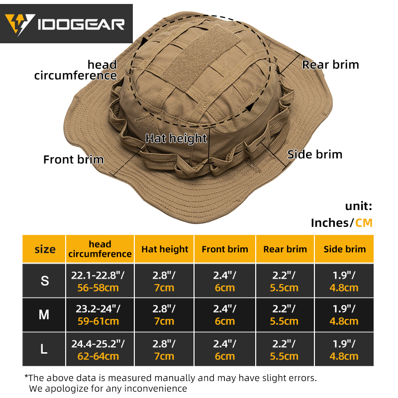 IDOGEAR Tactical UFS Boonie Hat Portable Adjustable Breathable Sweat-absorbing Outdoor Camping Hiking 3623