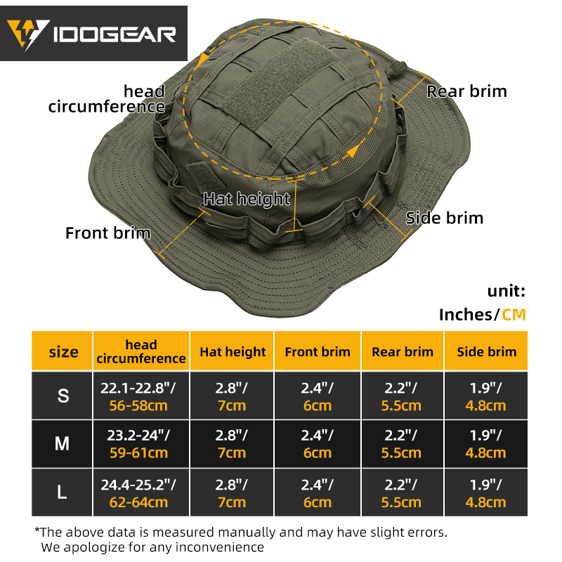 IDOGEAR Tactical UFS Boonie Hat Portable Adjustable Breathable Sweat-absorbing Outdoor Camping Hiking 3623