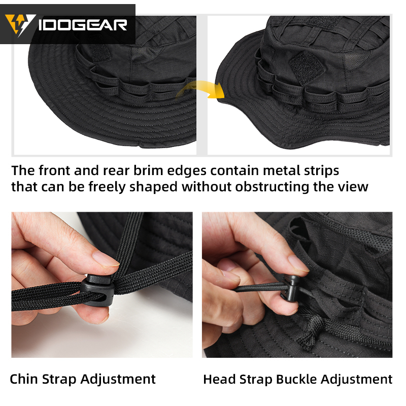 IDOGEAR Outdoor Boonie Hat Waterproof Ripstop Sun Hat with Wide Brim 3624
