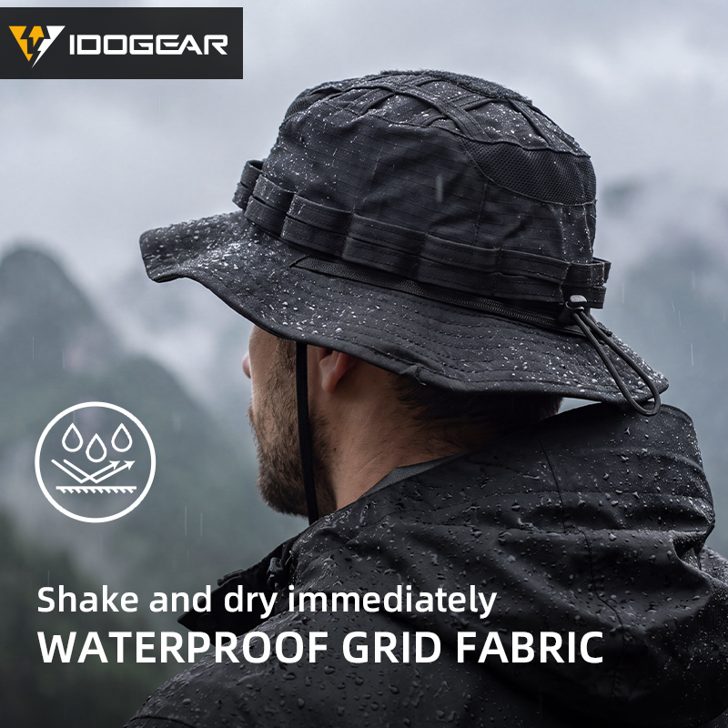 IDOGEAR Outdoor Boonie Hat Waterproof Ripstop Sun Hat with Wide Brim 3624