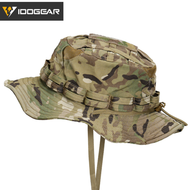 IDOGEAR Wide Brim Outdoor Boonie Hat Breathable Sun Hat with Adjustable Chin Strap 3624