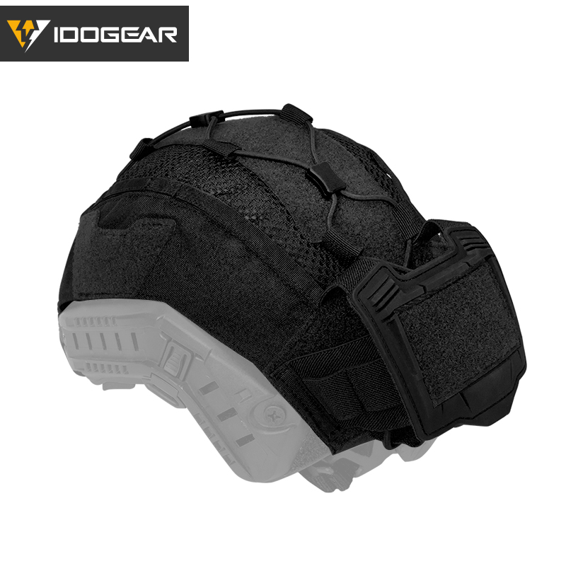 IDOGEAR SPORTS Helmet Cover For Tactical Helmet with NVG Battery Pouch Hunting Accessories 3812