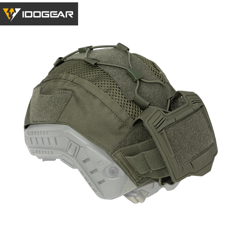 IDOGEAR SPORTS Helmet Cover For Tactical Helmet with NVG Battery Pouch Hunting Accessories 3812