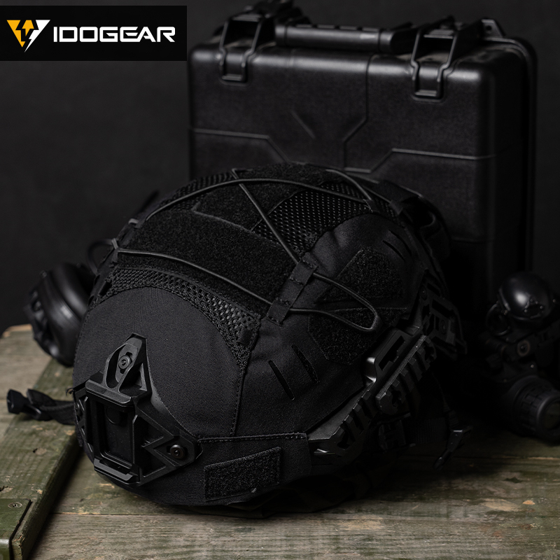 IDOGEAR Tactical Helmet Cover For Wendy Helmet with NVG Battery Pouch 3814
