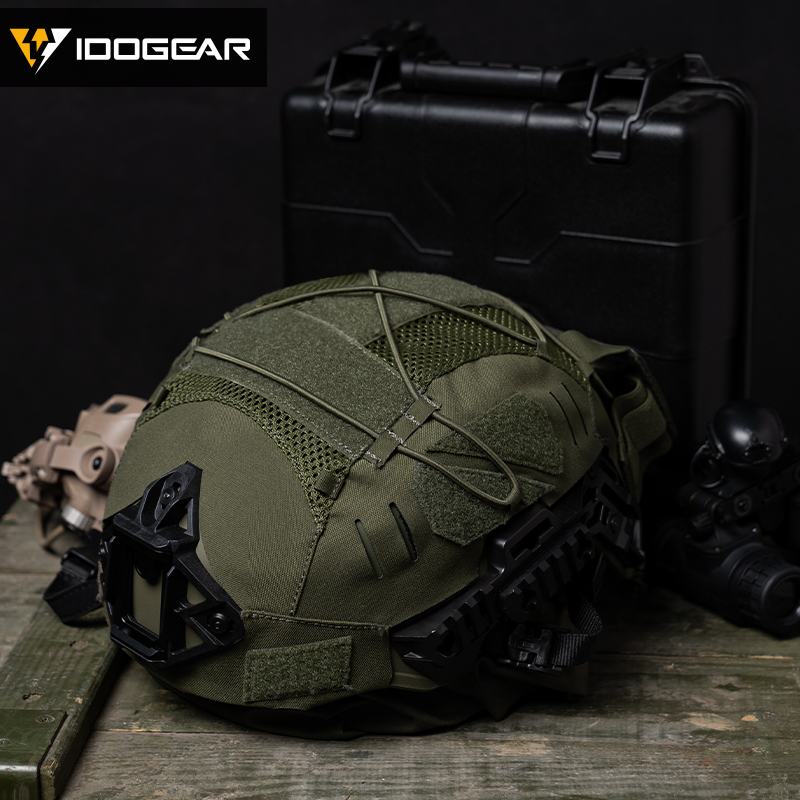 IDOGEAR Tactical Helmet Cover For Wendy Helmet with NVG Battery Pouch 3814