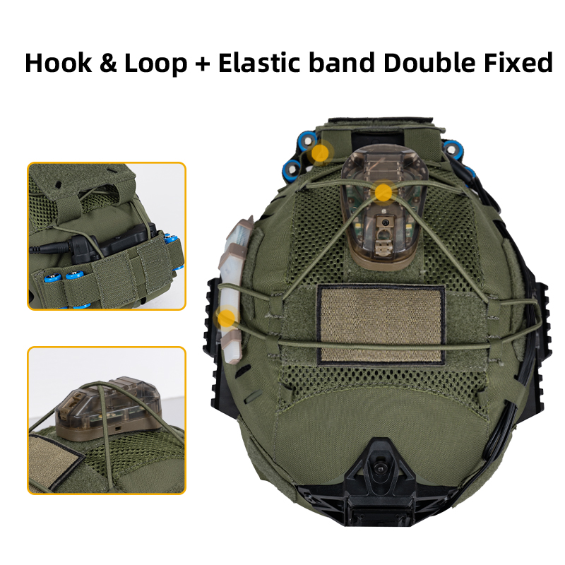 IDOGEAR Tactical Helmet Cover For Wendy Helmet with NVG Battery Pouch 3814