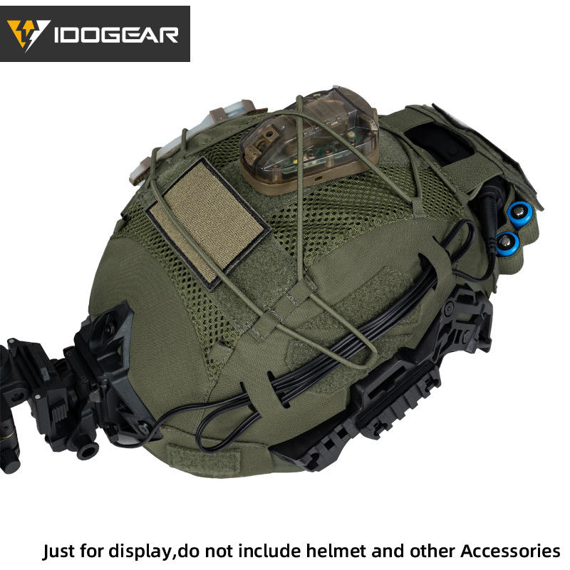 IDOGEAR Tactical Helmet Cover For Wendy Helmet with NVG Battery Pouch 3814