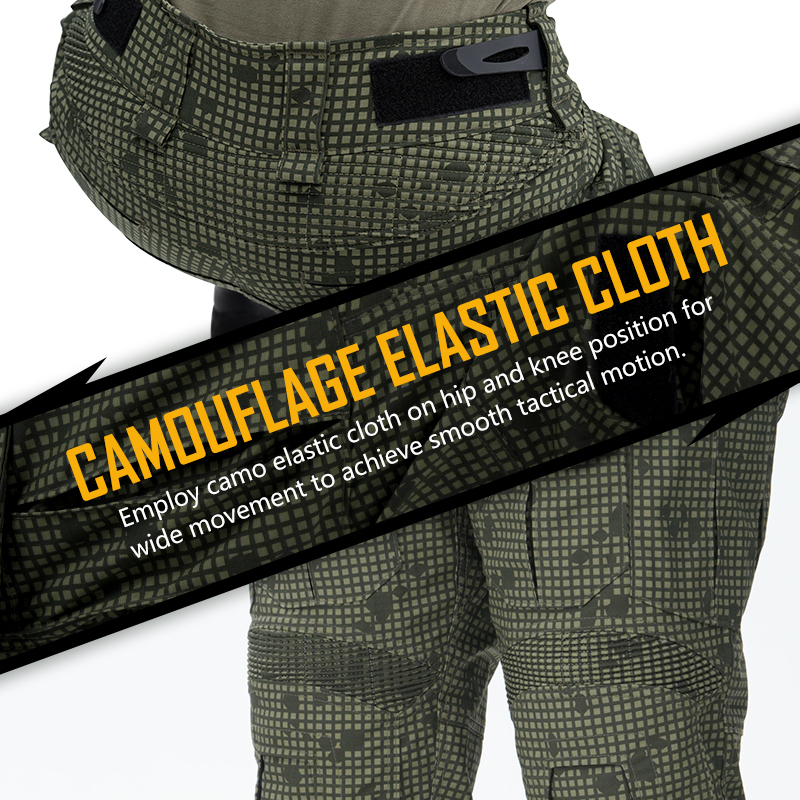 IDOGEAR Men's G3 Tactical Pants with Knee Pads Rapid Assault Camo Trousers move flexibly 3201